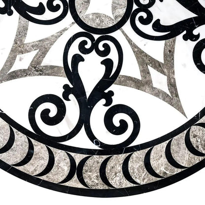 Galicia Multi Finish Round Marble Medallions 36x36