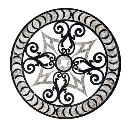 Galicia Multi Finish Round Marble Medallions 48x48
