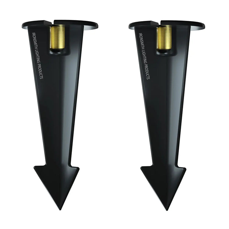 Garden Stakes | 9-Inch In-Ground Solid Brass 1/2" NPT Thread 2 Pack