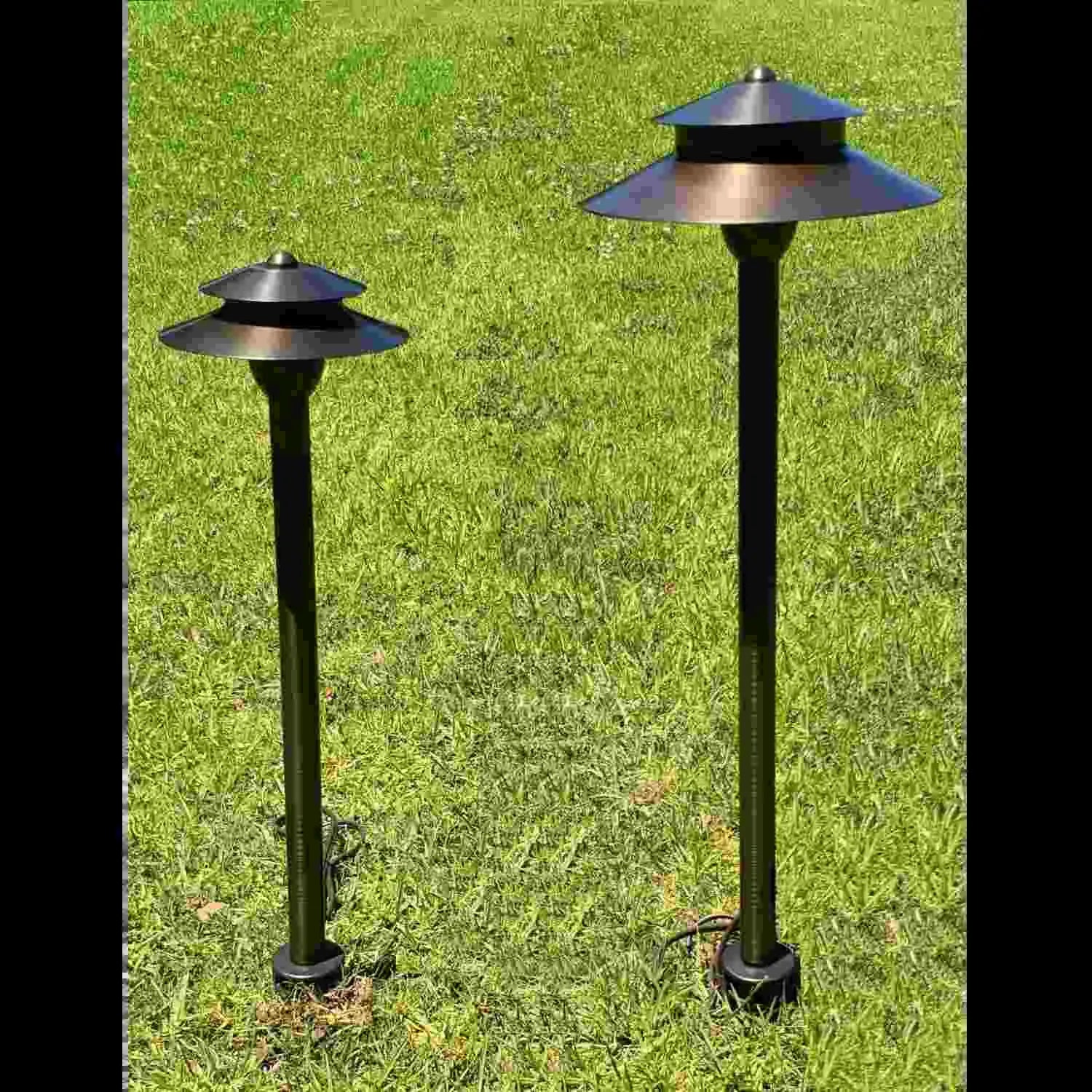 Garden Stakes | 9-Inch In-Ground Solid Brass 1/2" NPT Thread 2 Pack
