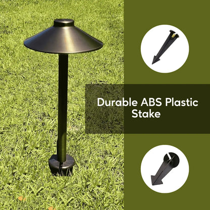 Garden Stakes | 9-Inch In-Ground Solid Brass 1/2" NPT Thread 2 Pack