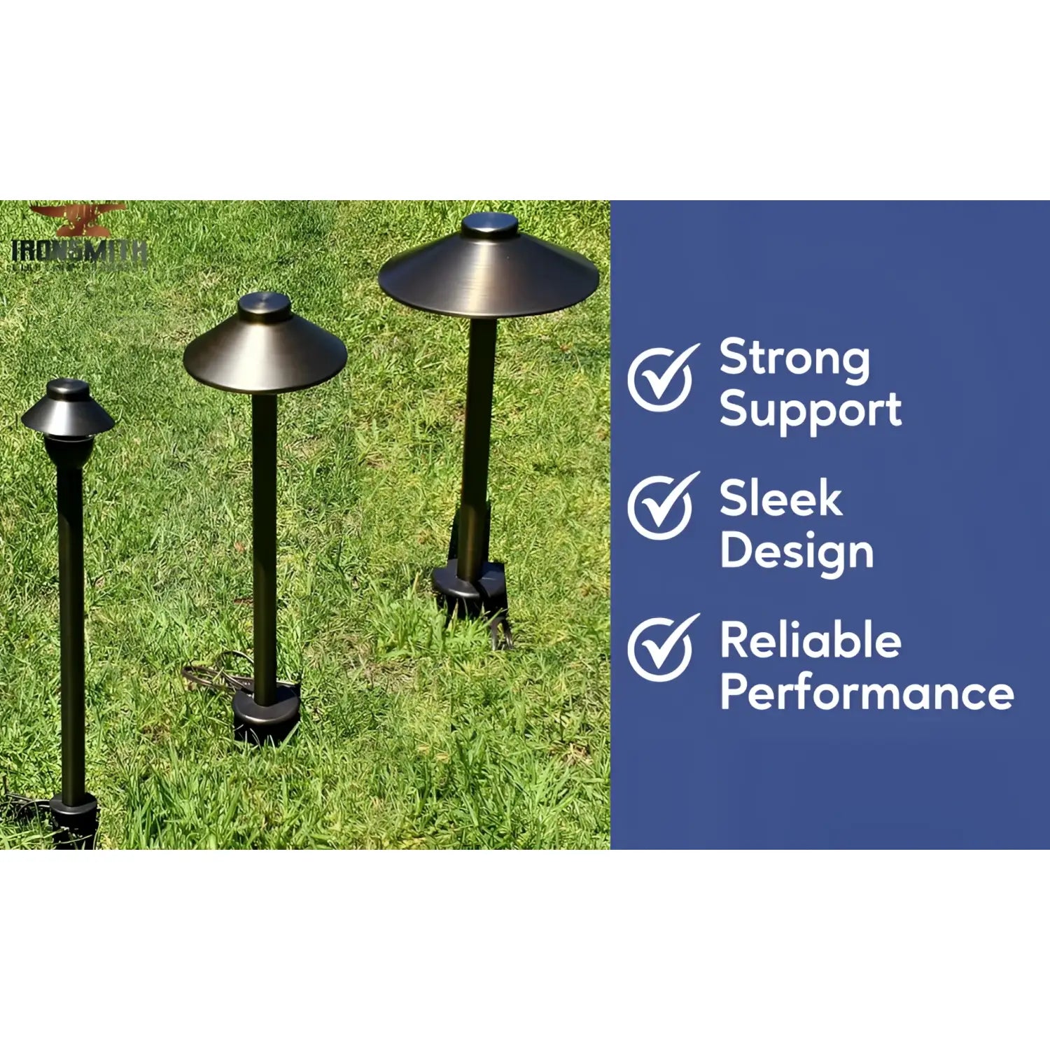 Garden Stakes | 9-Inch In-Ground Solid Brass 1/2" NPT Thread 2 Pack