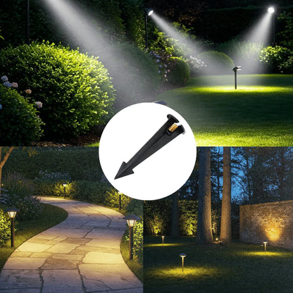 Garden Stakes | 9-Inch In-Ground Solid Brass 1/2" NPT Thread 2 Pack