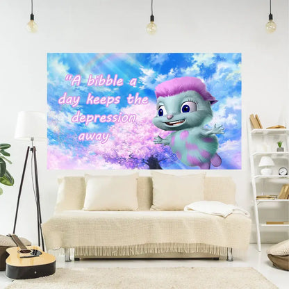 Gaslight girlboss pink funny cartoon fantasy tapestry bedroom decor