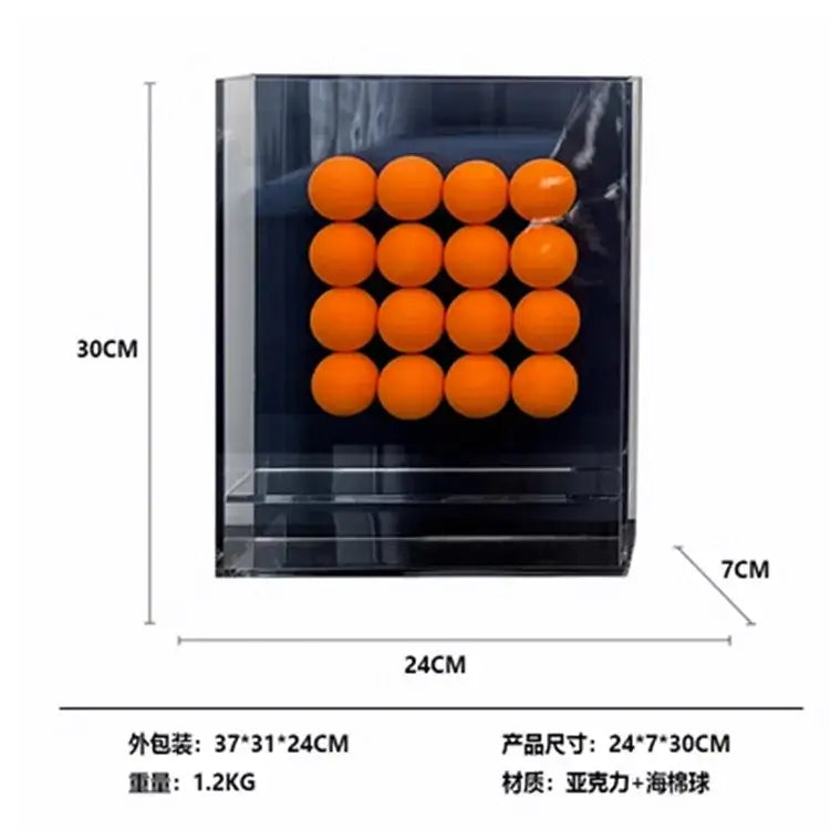 Geometric abstract acrylic ball ornament living room display box