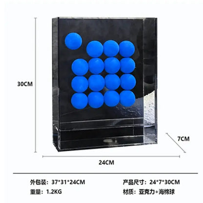 Geometric abstract acrylic ball ornament living room display box