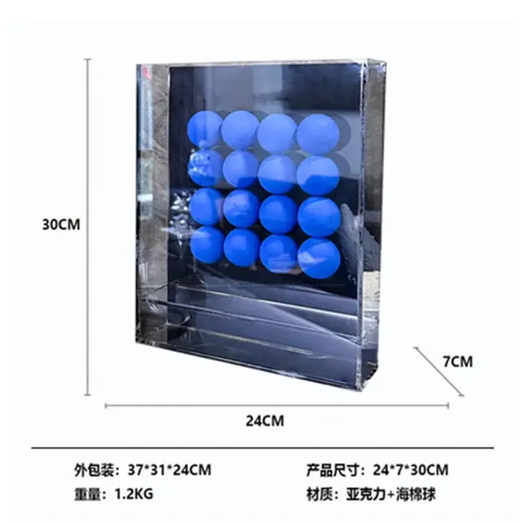 Geometric abstract acrylic ball ornament living room display box