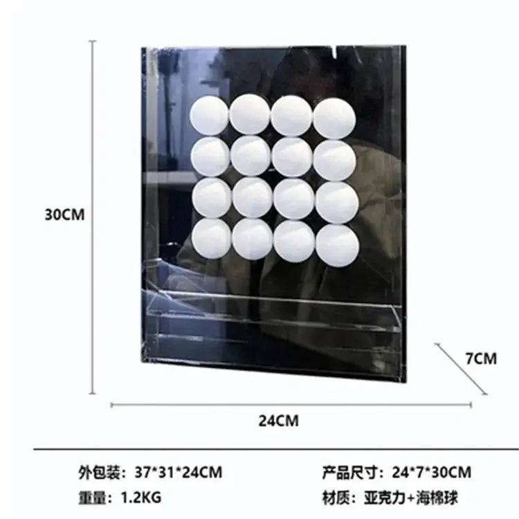 Geometric abstract acrylic ball ornament living room display box