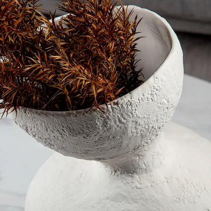 Geometric abstract ceramic vase living room sculptural decor