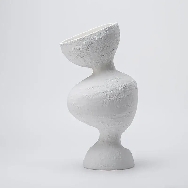 Geometric abstract ceramic vase living room sculptural decor