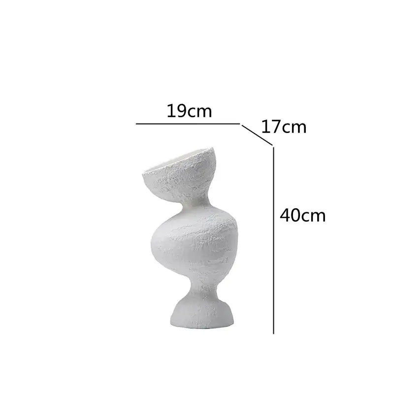 Geometric abstract ceramic vase living room sculptural decor