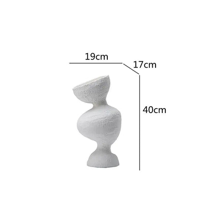 Geometric abstract ceramic vase living room sculptural decor