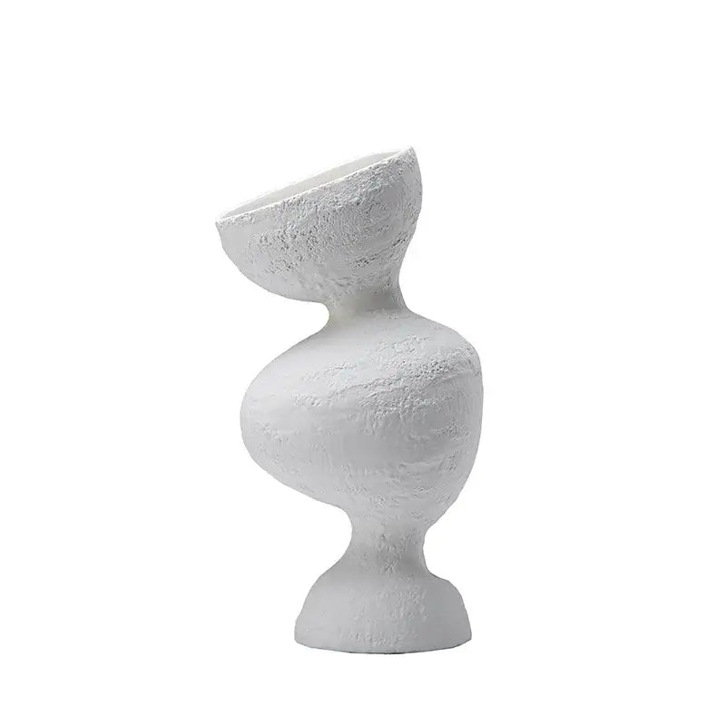 Geometric abstract ceramic vase living room sculptural decor