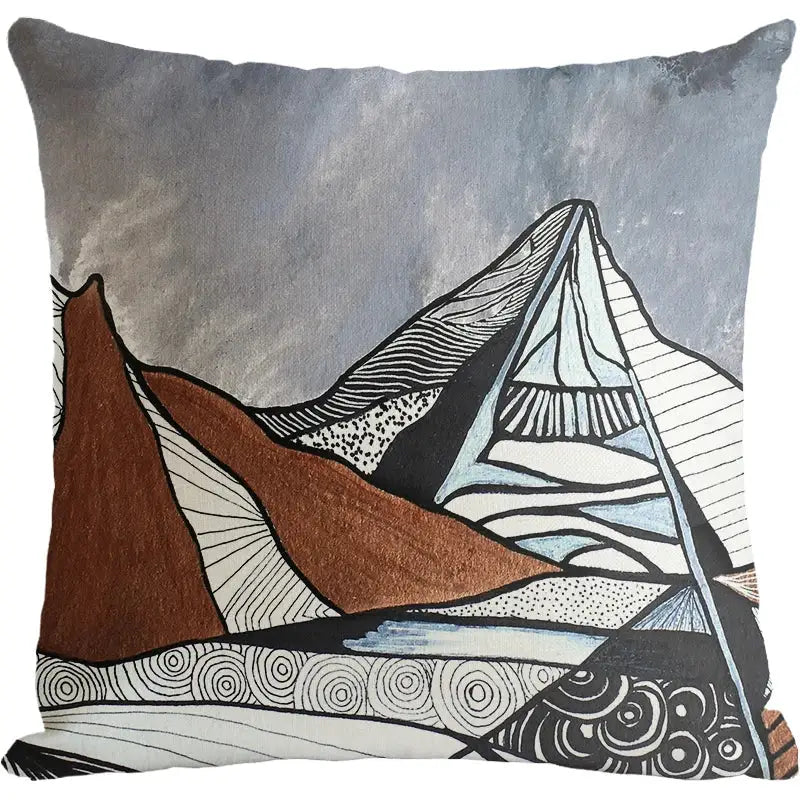 Geometric artist sofa cushion cover white living room portrait decor