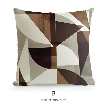 Geometric artist sofa cushion cover white living room portrait decor