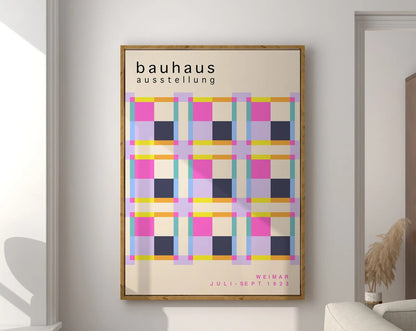 DecorBites™ Geometric Bauhaus Canvas Poster - Modern Mid Century Decor