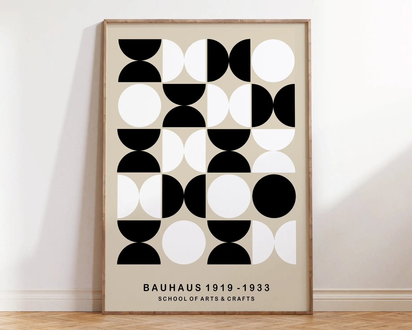 DecorBites™ Geometric Bauhaus Canvas Poster - Retro Mid Century Decor