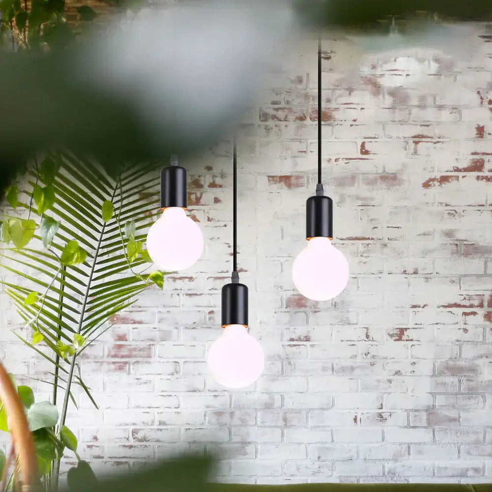 Geometric black iron 3-light chandelier pendant kitchen
