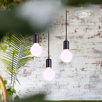 Geometric black iron 3-light chandelier pendant kitchen