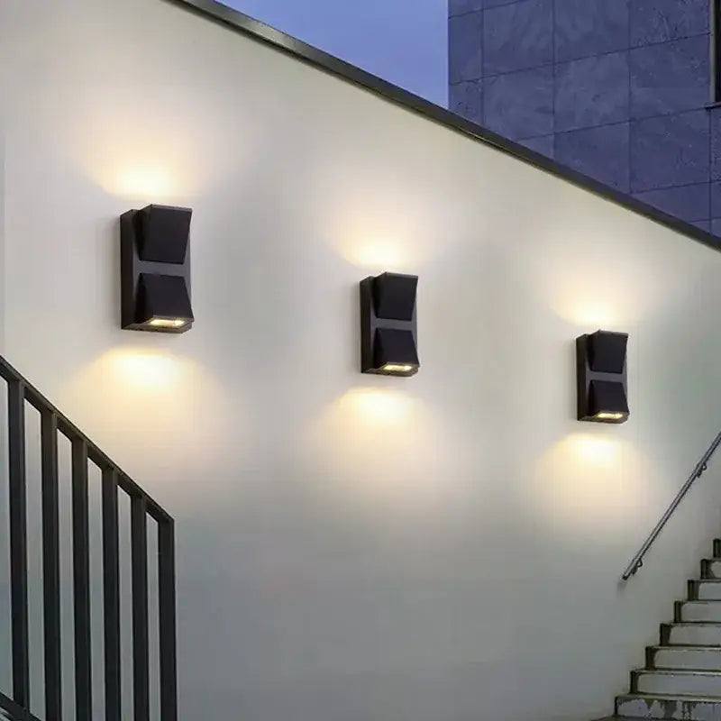 Geometric black led outdoor wall light bedroom decoration lamp