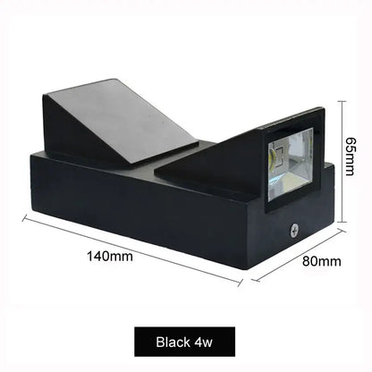 Geometric black led outdoor wall light bedroom decoration lamp