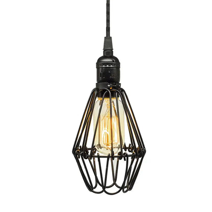 Geometric black metal chandelier kitchen wireframe pendant light