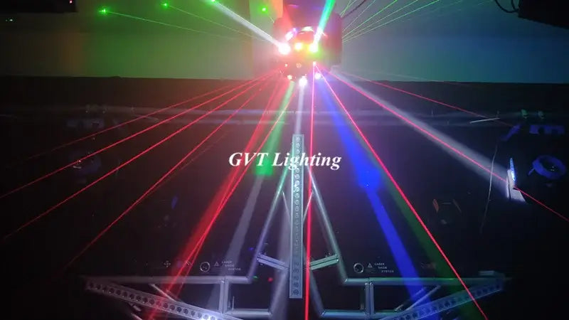 Geometric black moving head light beam strobe for party room