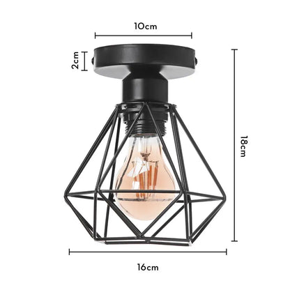 Geometric black & white iron frame pendant chandelier dining room
