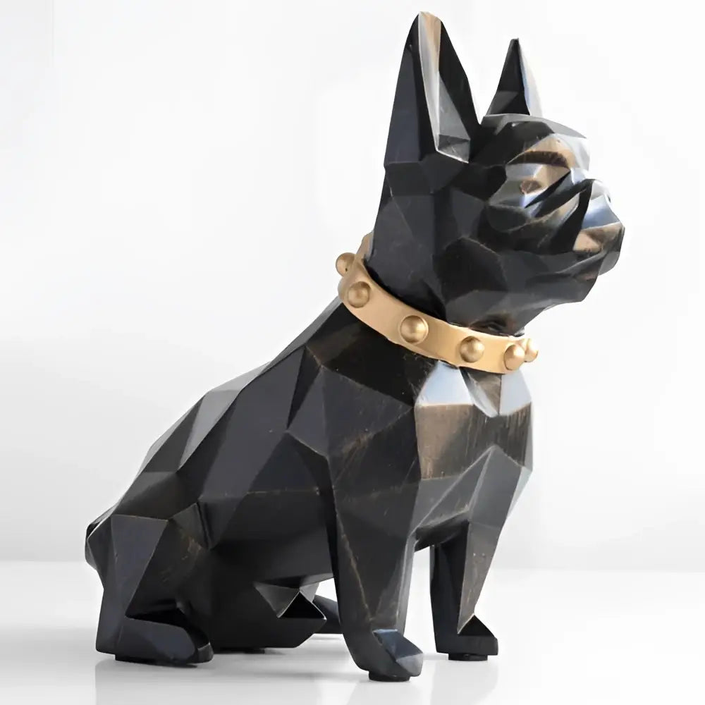 Geometric blue french bulldog coin bank bedroom decor