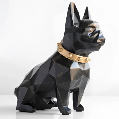 Geometric blue french bulldog coin bank bedroom decor