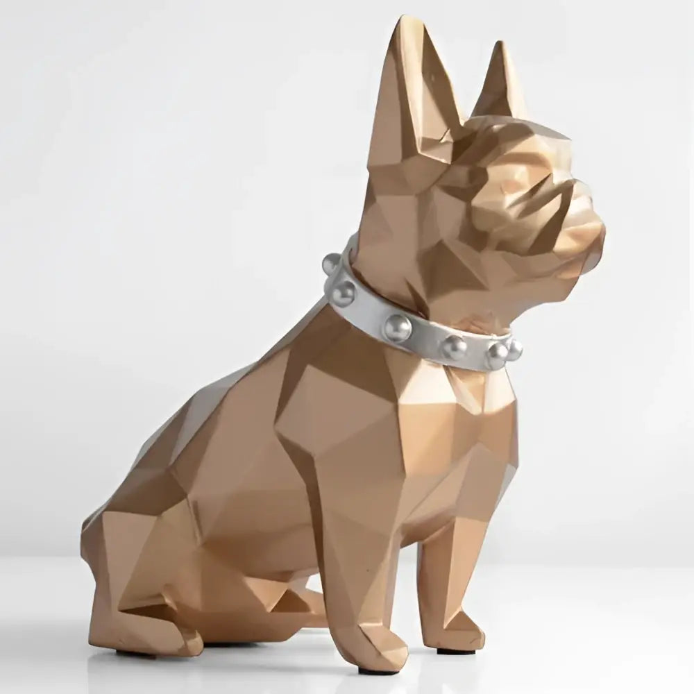Geometric blue french bulldog coin bank bedroom decor