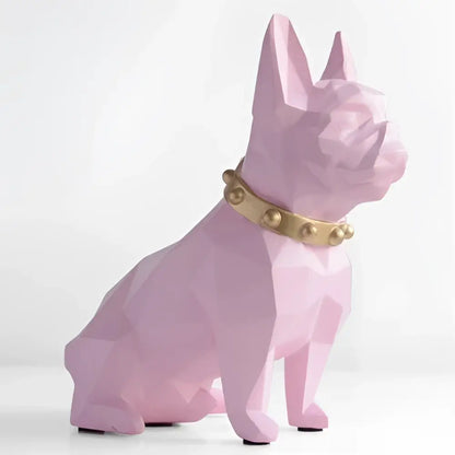 Geometric blue french bulldog coin bank bedroom decor