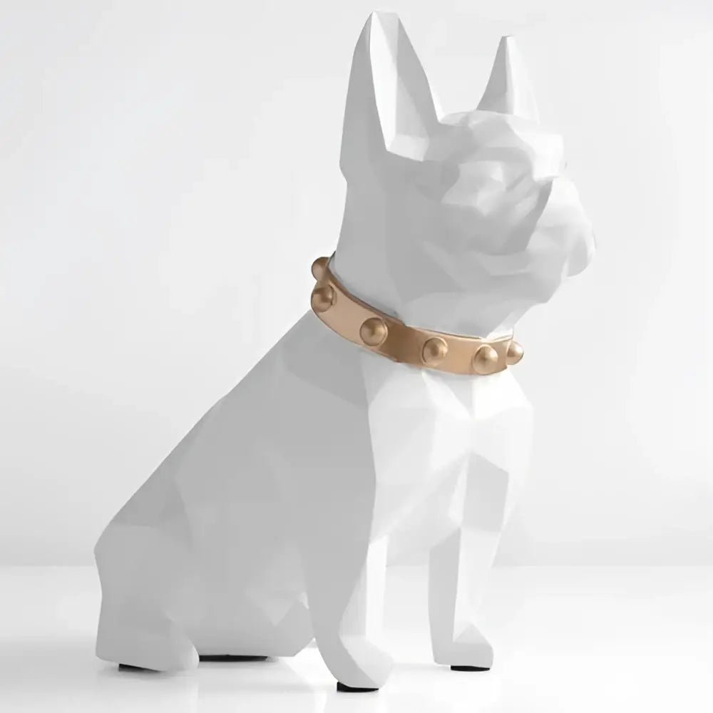 Geometric blue french bulldog coin bank bedroom decor