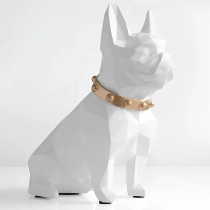 Geometric blue french bulldog coin bank bedroom decor