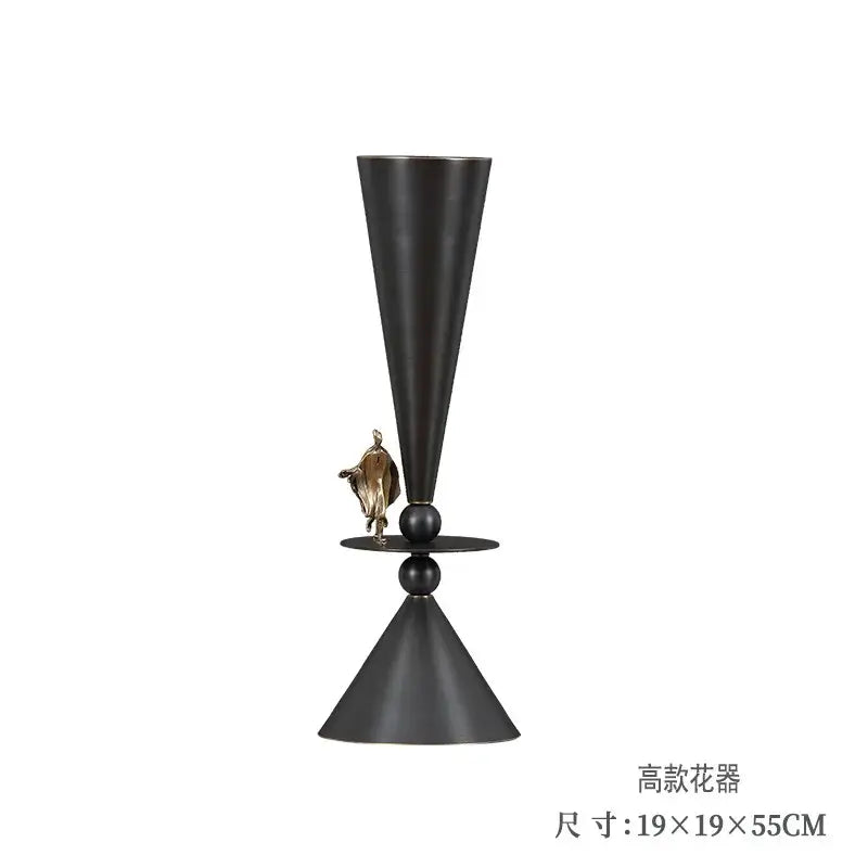 Geometric bronze black & gold cocktail glasses dining room figurines