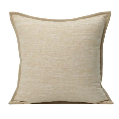 Geometric brown leather splicing throw pillow cover living room decor
