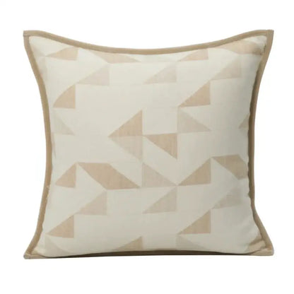 Geometric brown leather splicing throw pillow cover living room decor