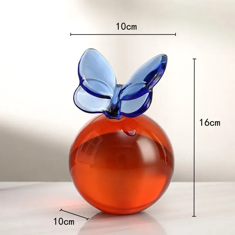 Geometric butterfly blue & pink crystal ball living room decor