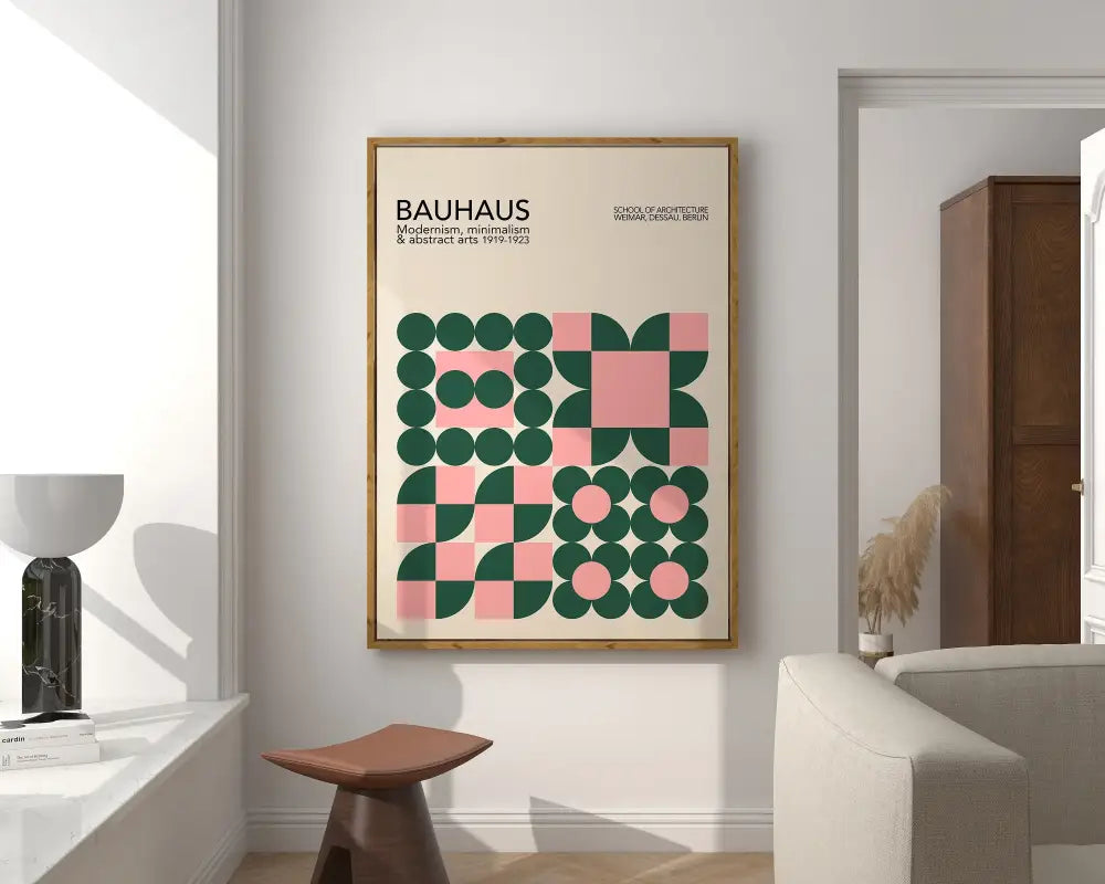 Bauhaus geometric canvas prints living room abstract wall art
