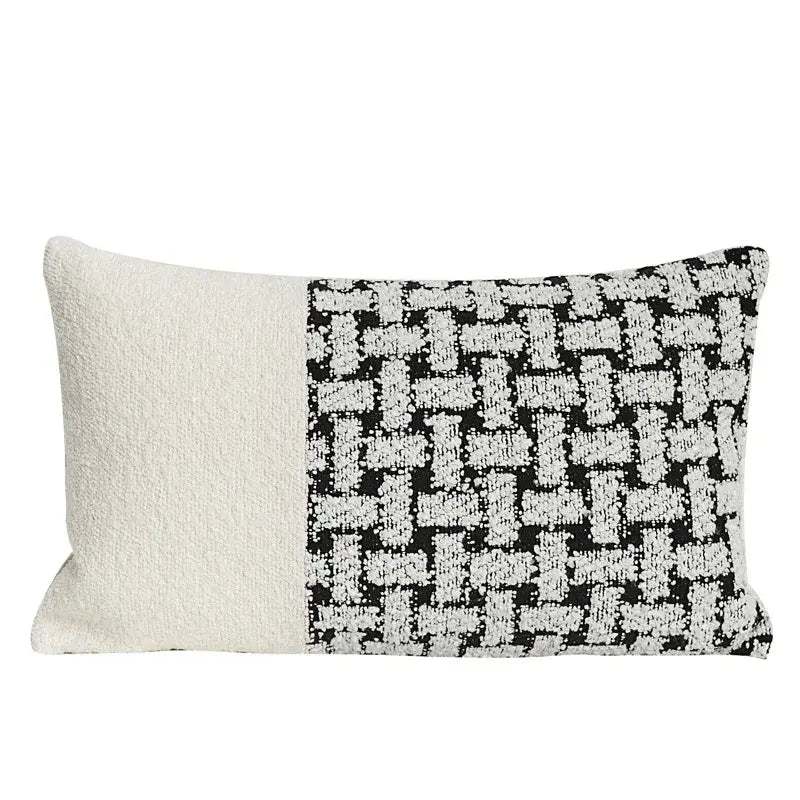 Geometric caramel color velvet cushion cover living room throw pillow