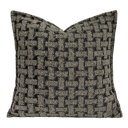 Geometric caramel color velvet cushion cover living room throw pillow