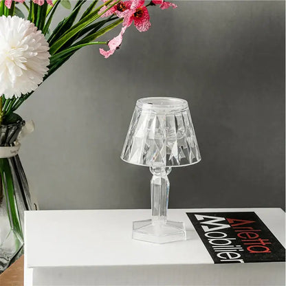 Geometric crystal diamond led night light for bedroom reading