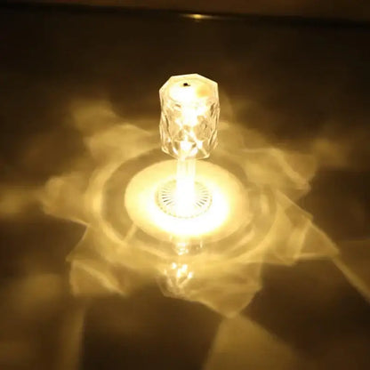 Geometric crystal diamond led night light for bedroom reading