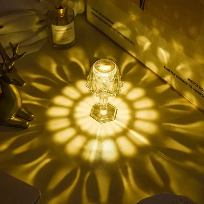 Geometric crystal diamond led night light for bedroom reading