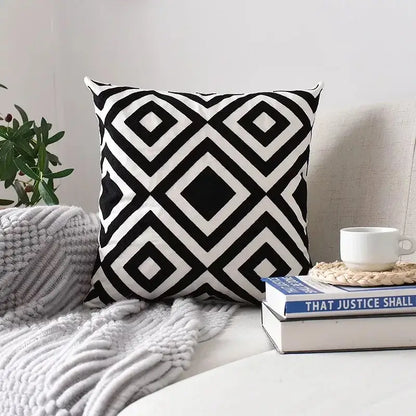 Geometric embroidered cushion cover set – living room pillows
