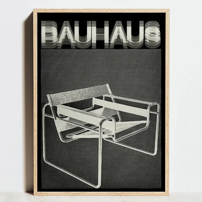 Minimalist orange & black bauhaus exhibition posters living room art
