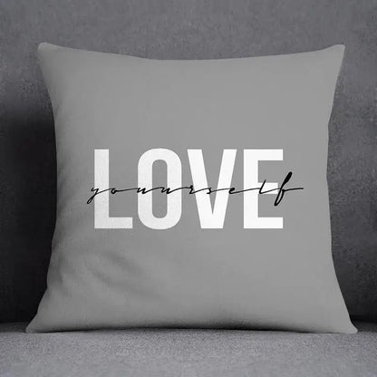 Geometric floral print gray & white pillow case living room decor