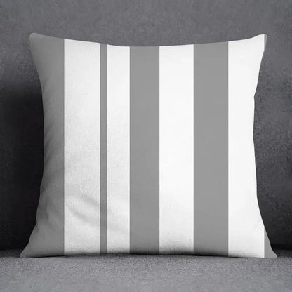 Geometric floral print gray & white pillow case living room decor