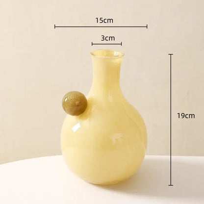 Geometric glass sphere vase trio living room decor