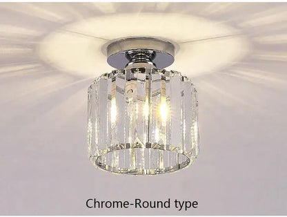 Geometric gold crystal led chandelier dining room light